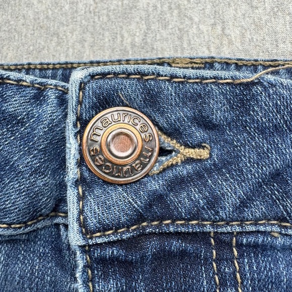 Maurices Jeans Womens 16 Long Mid Rise Flared Bootcut Stretch Blue Denim Casual - Picture 4 of 14